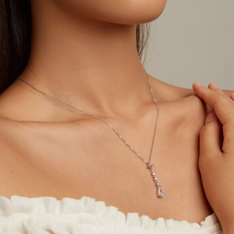 (immagine per) Collana tipo Pandora Goccia d'acqua a forma di stella - BSN259 - Visualizza 8