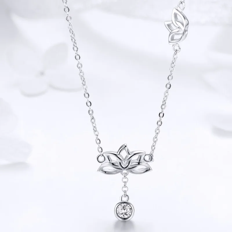 (immagine per) Collana tipo Pandora Loto Fresco - BSN012 - Visualizza 4