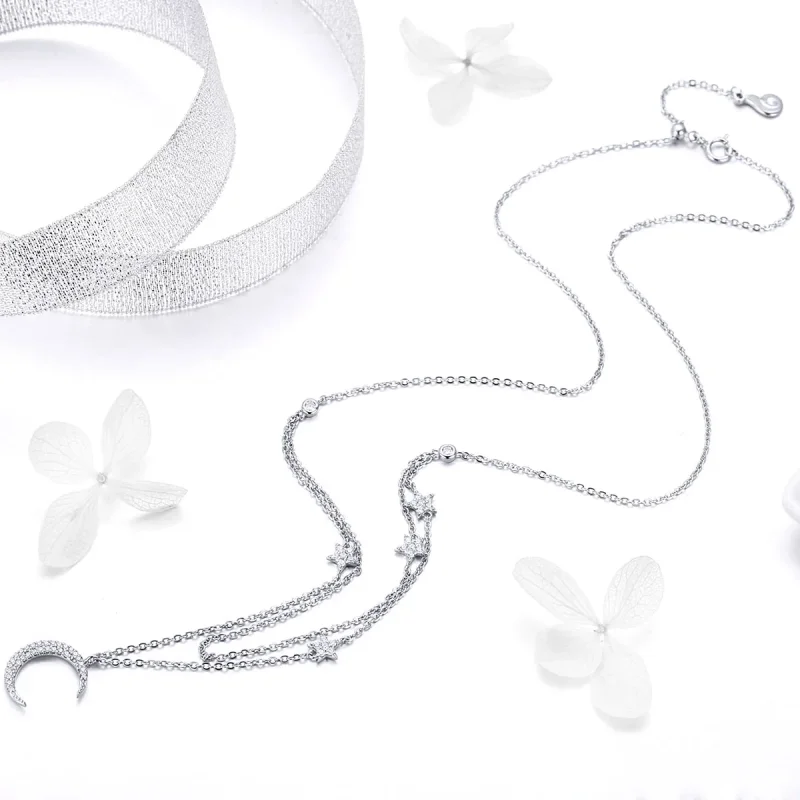(immagine per) Collana tipo Pandora Luna e stelle - BSN038 - Visualizza 5