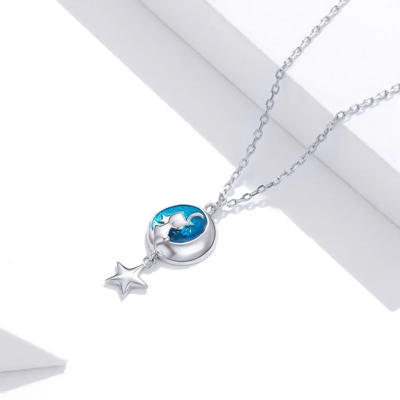 (immagine per) Collana tipo Pandora Luna & Gatto - SCN422 - Visualizza 2