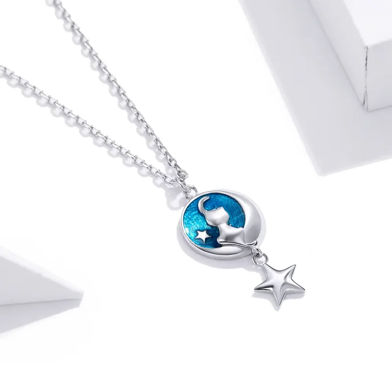 (immagine per) Collana tipo Pandora Luna & Gatto - SCN422 - Visualizza 3