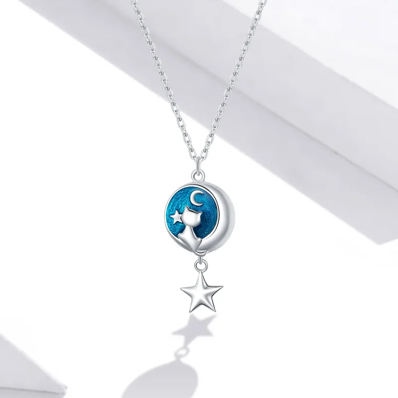 (immagine per) Collana tipo Pandora Luna & Gatto - SCN422 - Visualizza 5