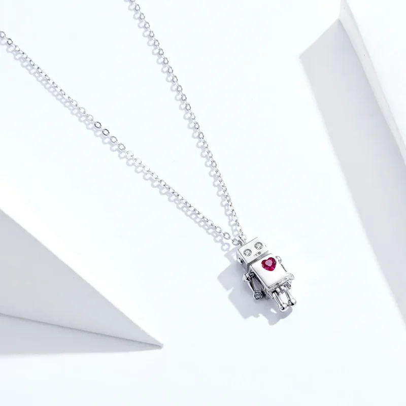 (immagine per) Collana tipo Pandora Robot d'Amore - SCN388 - Visualizza 4