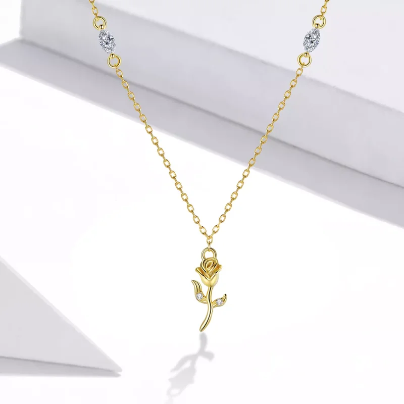 (immagine per) Collana tipo Pandora rosa dorata - SCN464 - Visualizza 5