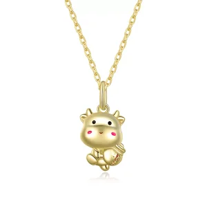 (immagine per) Collana tipo Pandora Simpatica mucca fortunata - SCN444