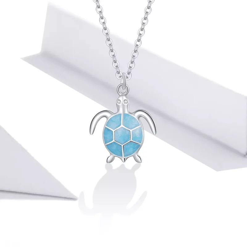 (immagine per) Collana tipo Pandora Tartaruga Blu - SCN446 - Visualizza 2