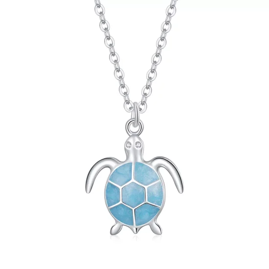 (immagine per) Collana tipo Pandora Tartaruga Blu - SCN446