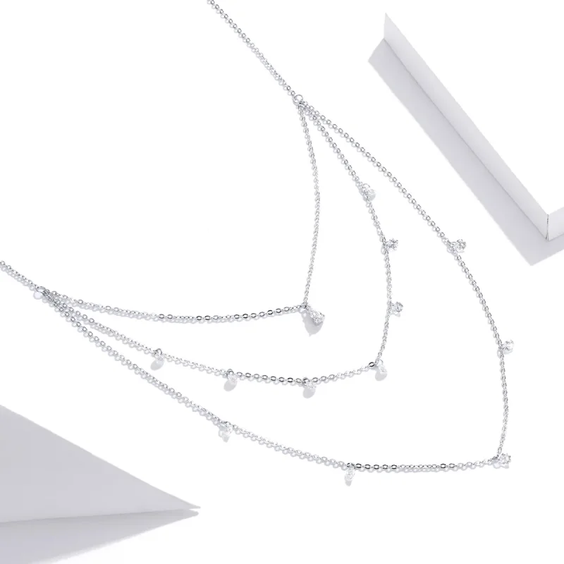 (immagine per) Collana tipo Pandora Tre fili lunghi a strati - SCN429 - Visualizza 3