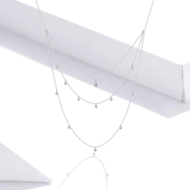 (immagine per) Collana tipo Pandora Tre fili lunghi a strati - SCN429 - Visualizza 5
