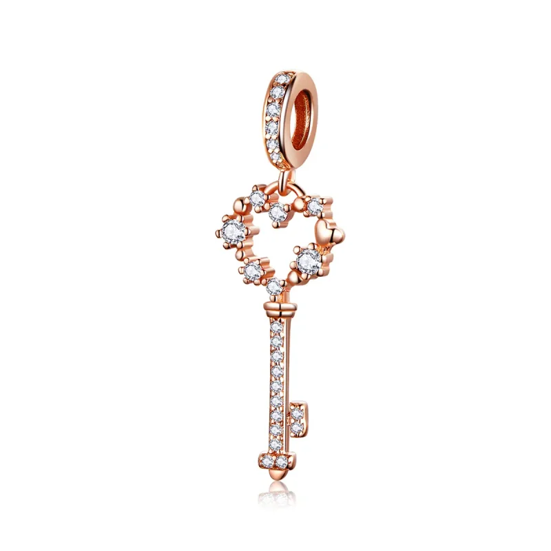 (immagine per) Pendente tipo Pandora Chiave brillante fortunata - SCC1122