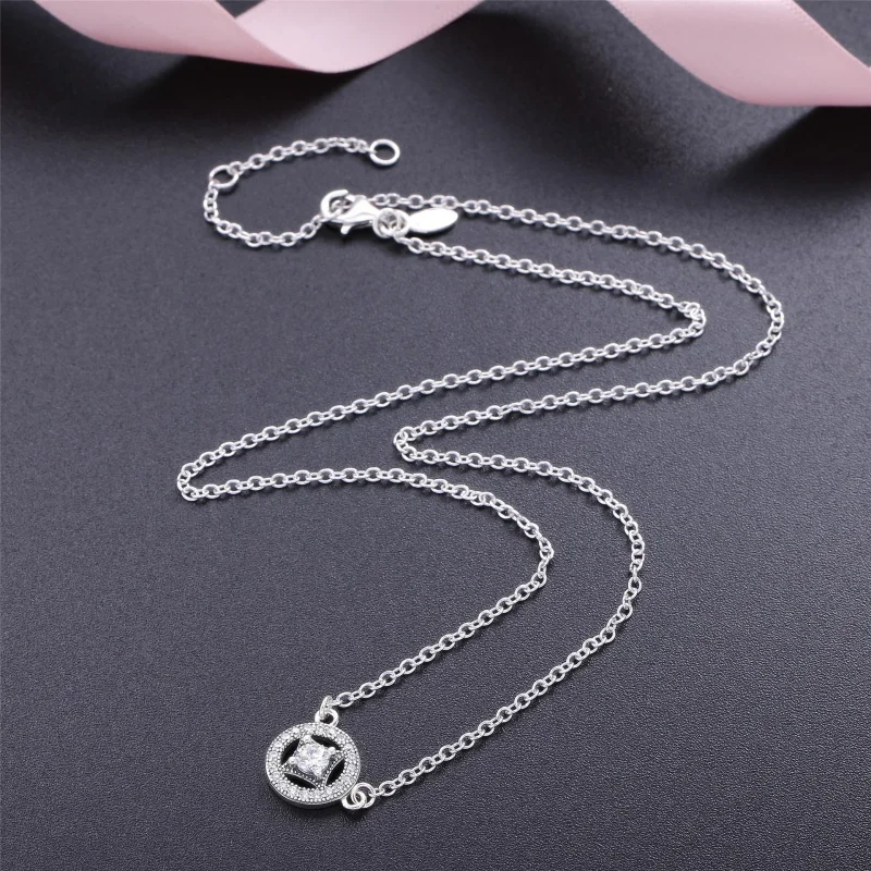 (immagine per) PANDORA Vintage Allure, Pendente in CZ Trasparente con Collana - 590523CZ-45 - Visualizza 2
