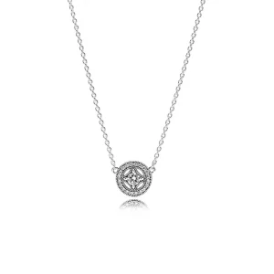 (immagine per) PANDORA Vintage Allure, Pendente in CZ Trasparente con Collana - 590523CZ-45