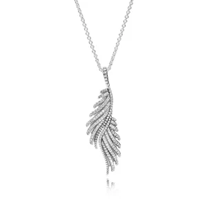 (immagine per) Collana con pendente Piume Reali - 390373CZ-70 - Collane e pendenti | PANDORA