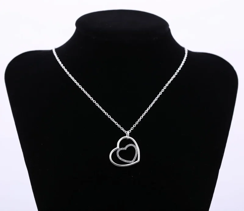 (immagine per) Collana Cuore nel Cuore - 390364CZ-90 - Collane e pendenti | PANDORA - Visualizza 2