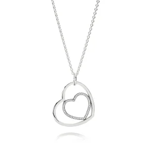 (immagine per) Collana Cuore nel Cuore - 390364CZ-90 - Collane e pendenti | PANDORA