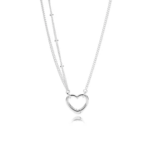 (immagine per) Collane PANDORA catene, collana con chiusura a cuore, 397204