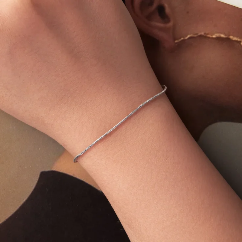 (immagine per) Bracciale braccialeto PANDORA sottile a maglia serpente - BSB226 - Visualizza 4