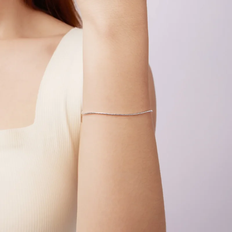 (immagine per) Bracciale braccialeto PANDORA sottile a maglia serpente - BSB226 - Visualizza 9