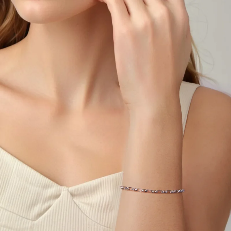 (immagine per) Bracciali PANDORA in argento a maglie alternate - BSB232 - Visualizza 5