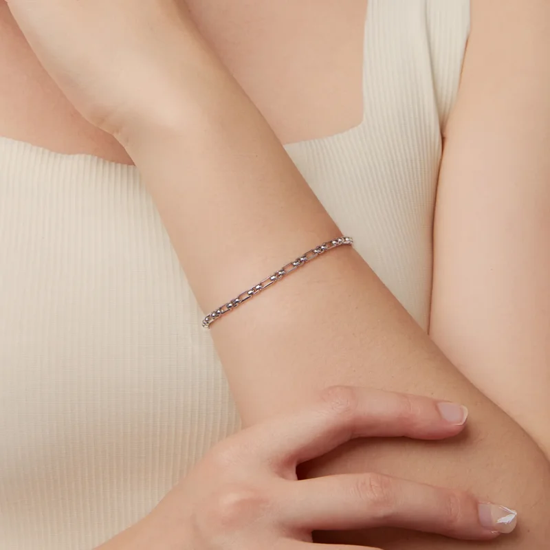 (immagine per) Bracciali PANDORA in argento a maglie alternate - BSB232 - Visualizza 6