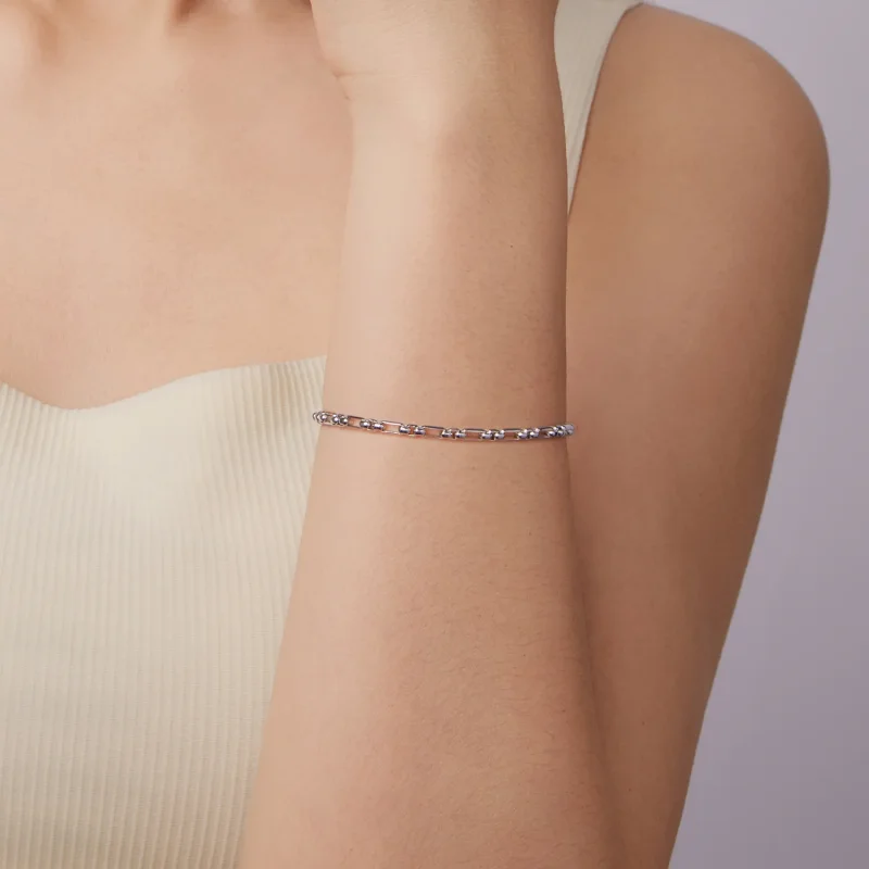 (immagine per) Bracciali PANDORA in argento a maglie alternate - BSB232 - Visualizza 7