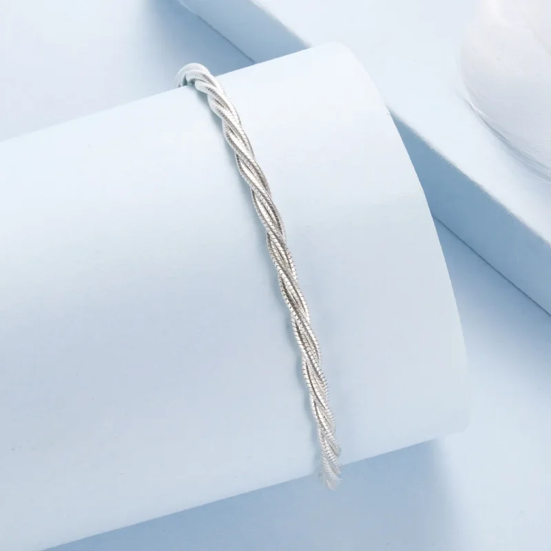(immagine per) Bracciale intrecciato PANDORA a catena con chiusura a sfera - BSB228 - Visualizza 2