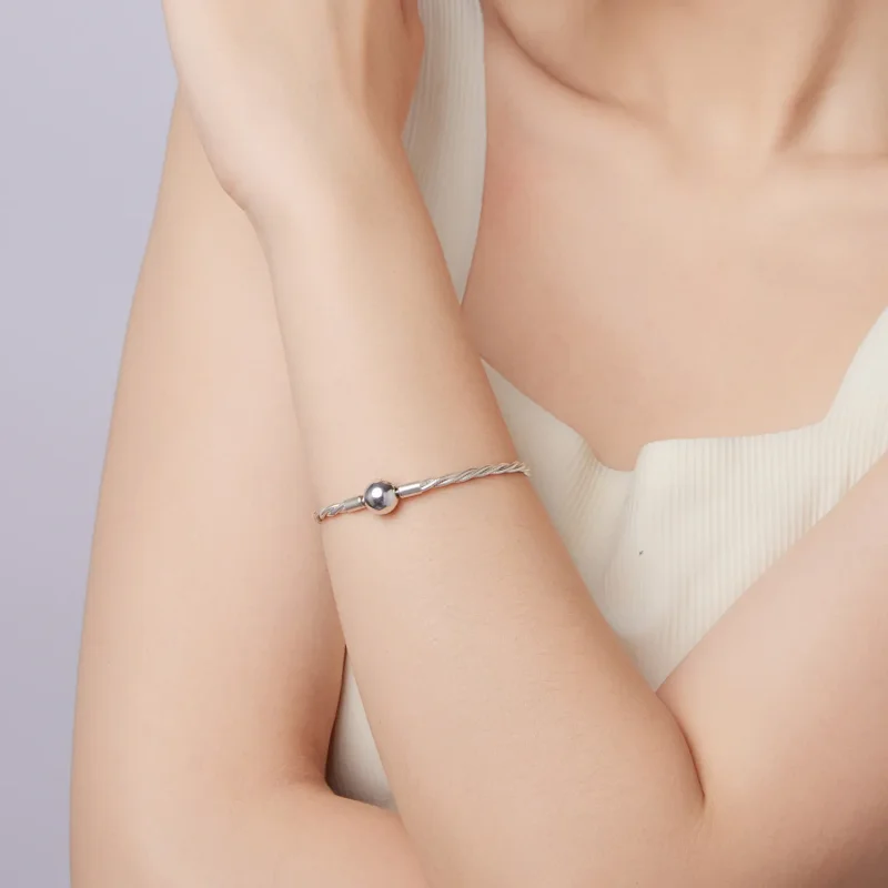 (immagine per) Bracciale intrecciato PANDORA a catena con chiusura a sfera - BSB228 - Visualizza 7