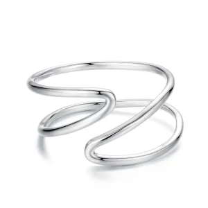 (immagine per) Anello onda argento PANDORA doppio profilo aperto - SCR1159-E