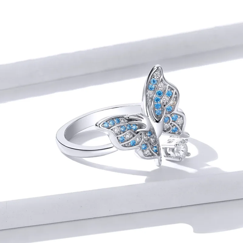 (immagine per) Anello aperto tipo Pandora Ala di farfalla - BSR098 - Visualizza 3