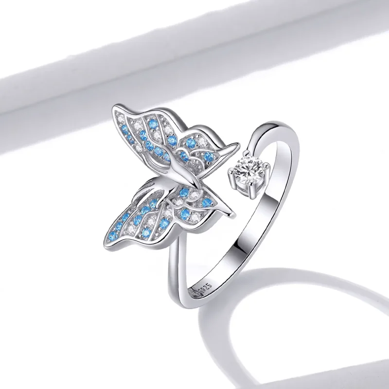 (immagine per) Anello aperto tipo Pandora Ala di farfalla - BSR098 - Visualizza 4