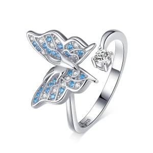 (immagine per) Anello aperto tipo Pandora Ala di farfalla - BSR098