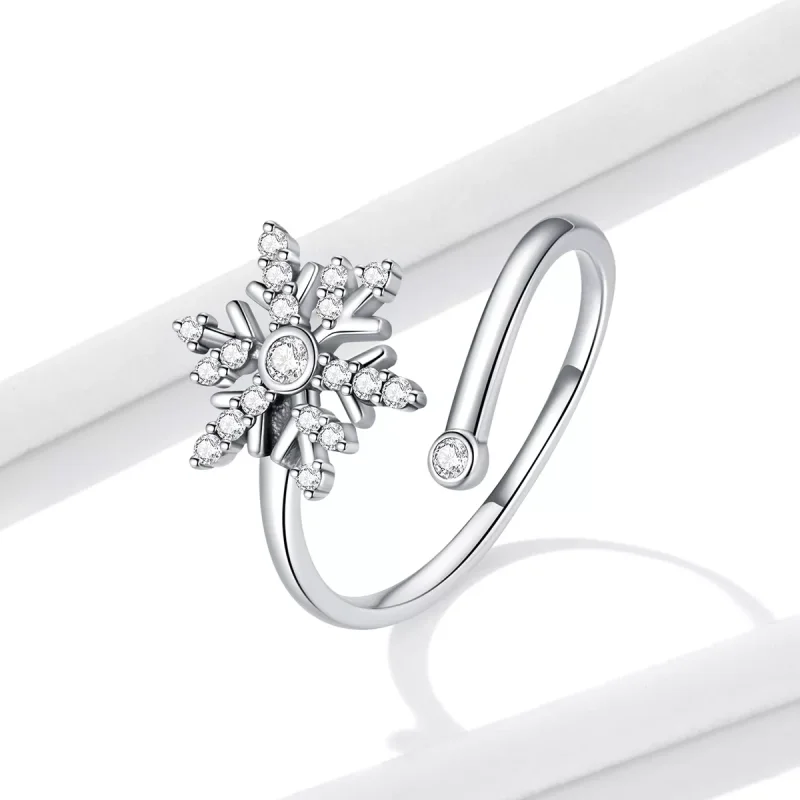 (immagine per) Anello aperto tipo Pandora Bellissimi fiocchi di neve - BSR214 - Visualizza 2