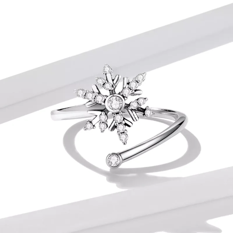 (immagine per) Anello aperto tipo Pandora Bellissimi fiocchi di neve - BSR214 - Visualizza 4
