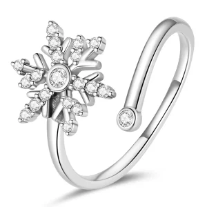 (immagine per) Anello aperto tipo Pandora Bellissimi fiocchi di neve - BSR214