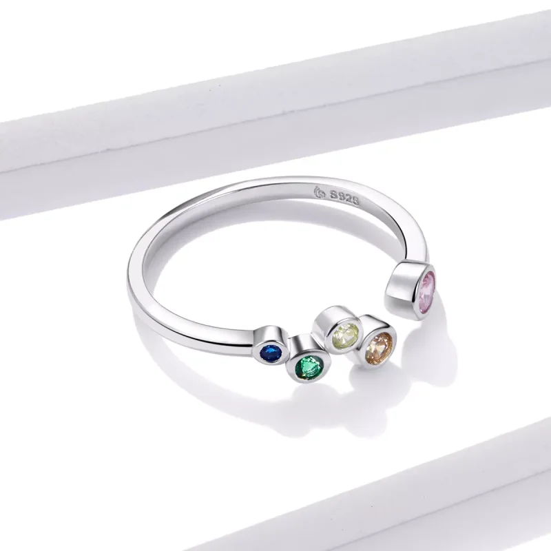(immagine per) Anello aperto tipo Pandora Bolle Colorate - BSR149 - Visualizza 4