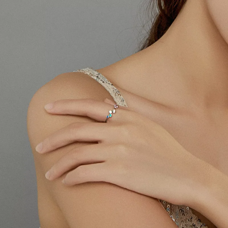 (immagine per) Anello aperto tipo Pandora Bolle Colorate - BSR149 - Visualizza 7