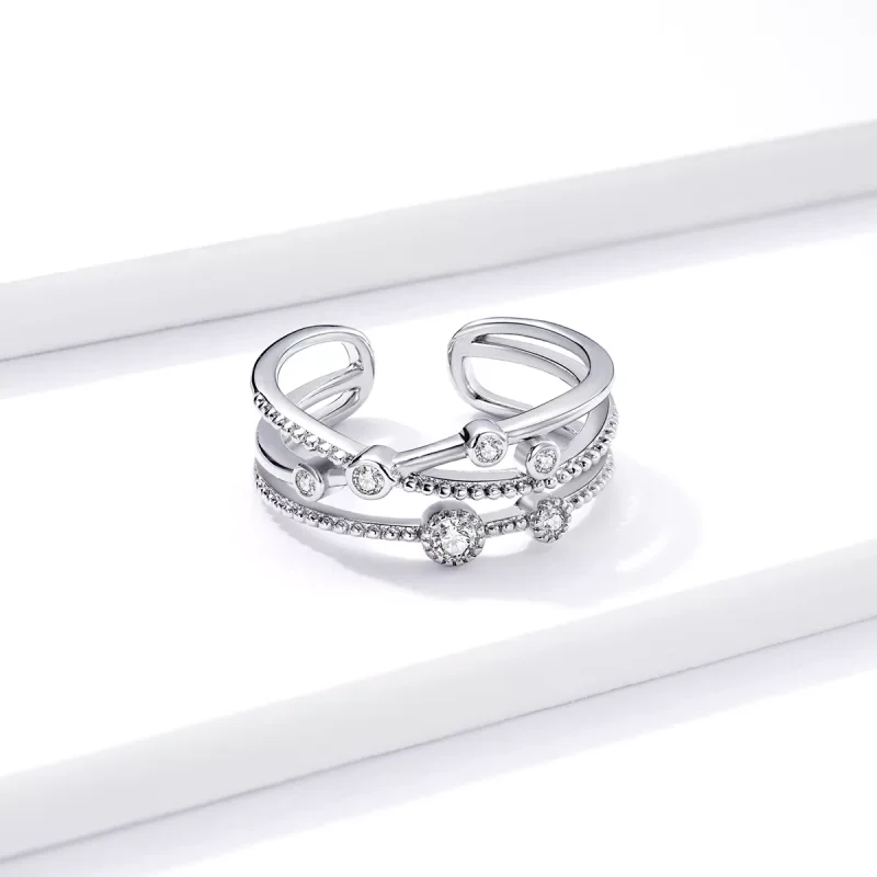 (immagine per) Anello aperto tipo Pandora Brilla Stella - BSR162 - Visualizza 4