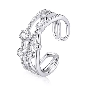 Anello aperto tipo Pandora Brilla Stella - BSR162 (immagine per) Anello aperto tipo Pandora Brilla Stella - BSR162