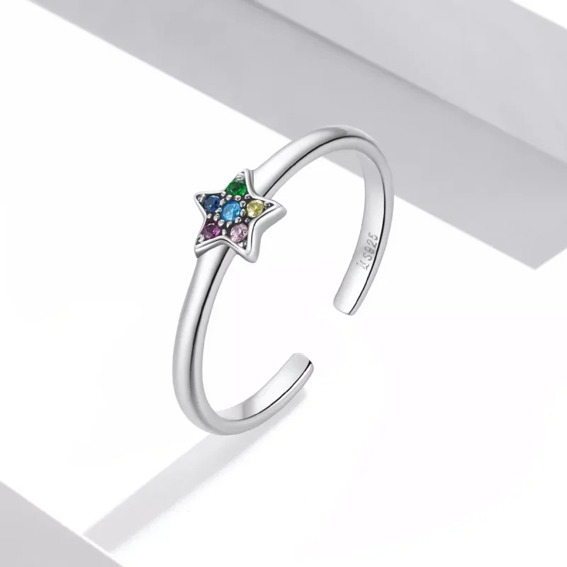 (immagine per) Anello aperto tipo Pandora Brilla Stella - SCR777 - Visualizza 2