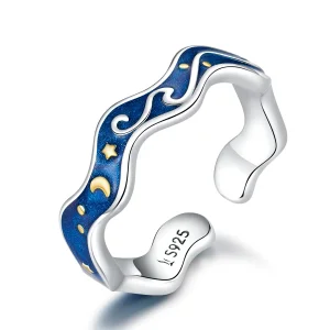(immagine per) Anello aperto tipo Pandora Cielo stellato di Van Gogh - SCR608
