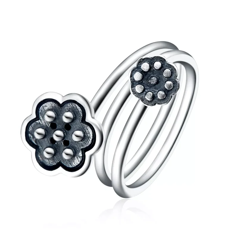 (immagine per) Anello aperto tipo Pandora Ciondolo Loto - VSR054 - Visualizza 2