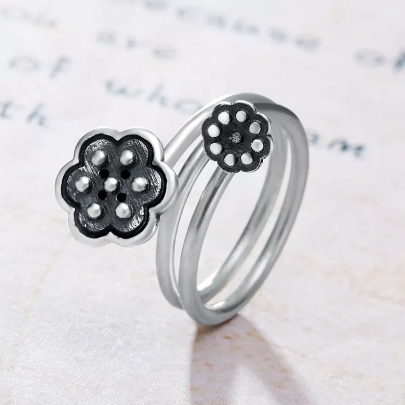(immagine per) Anello aperto tipo Pandora Ciondolo Loto - VSR054 - Visualizza 3