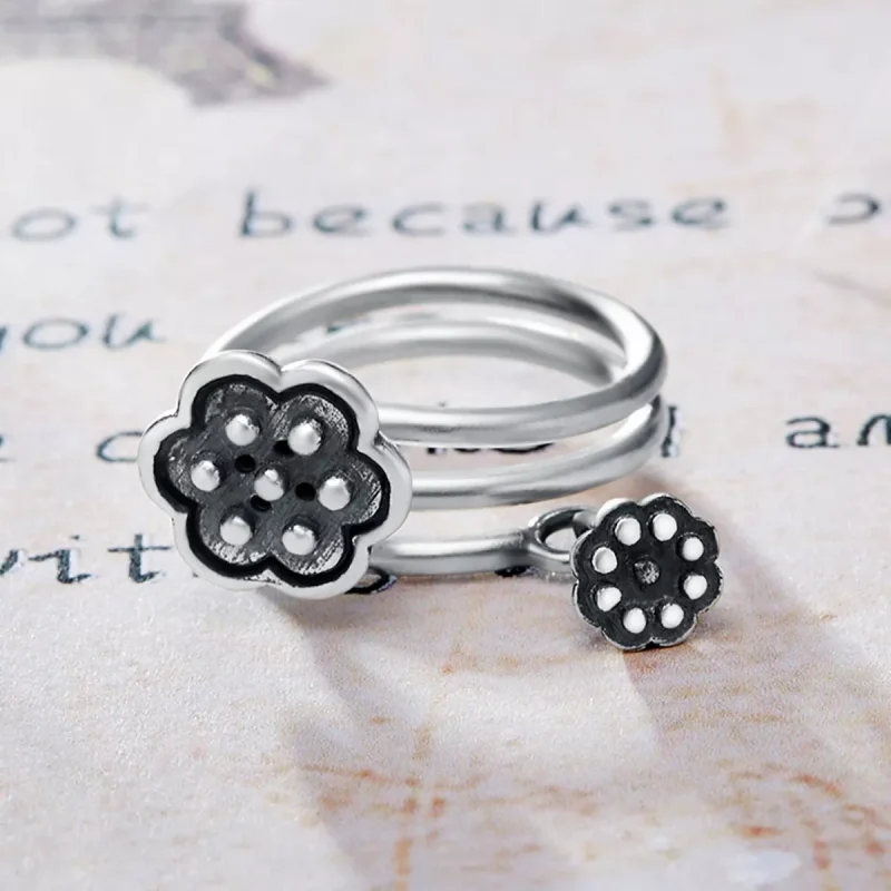 (immagine per) Anello aperto tipo Pandora Ciondolo Loto - VSR054 - Visualizza 4