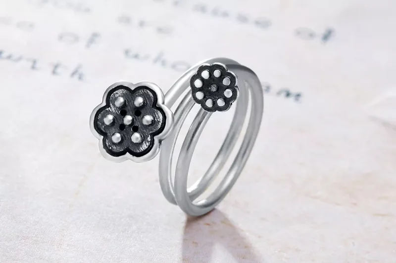 (immagine per) Anello aperto tipo Pandora Ciondolo Loto - VSR054 - Visualizza 9