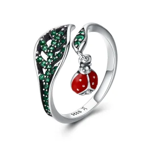 (immagine per) Anello aperto tipo Pandora Coccinella a riposo - SCR310