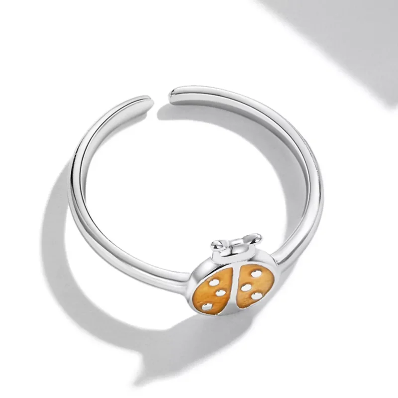(immagine per) Anello aperto tipo Pandora Coccinella arancione - SCR774 - Visualizza 4