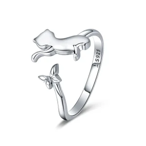 (immagine per) Anello aperto tipo Pandora Compagnia di gatti - SCR443