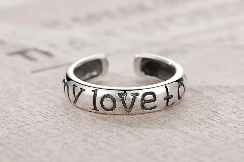 (immagine per) Anello aperto tipo Pandora Coppie d'amore - VSR014 - Visualizza 2