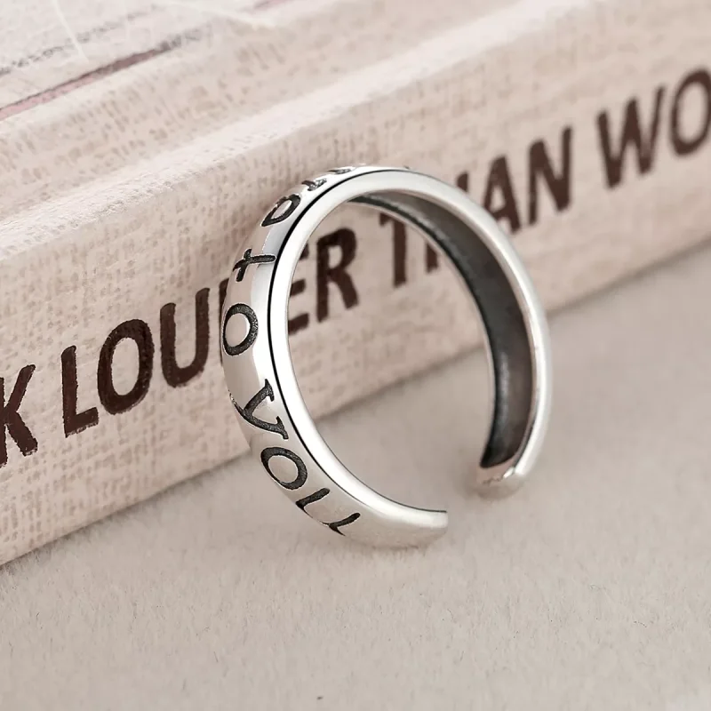 (immagine per) Anello aperto tipo Pandora Coppie d'amore - VSR014 - Visualizza 3