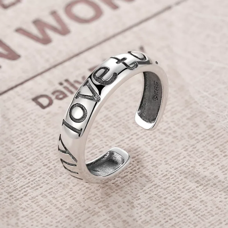 (immagine per) Anello aperto tipo Pandora Coppie d'amore - VSR014 - Visualizza 4